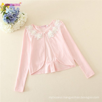 Baby Girl Appliqued Long Sleeves Tops European Style Tippets Of Decorative Bows